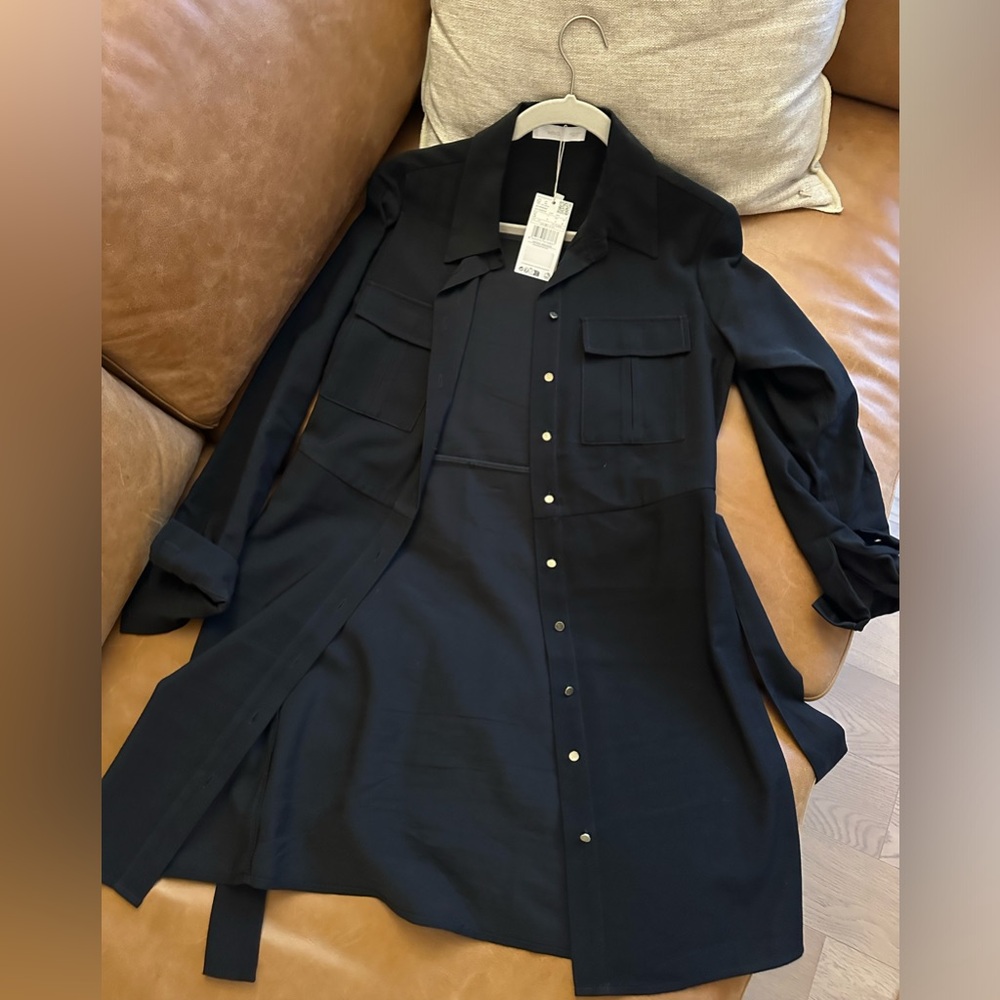 Mango black wrap dress